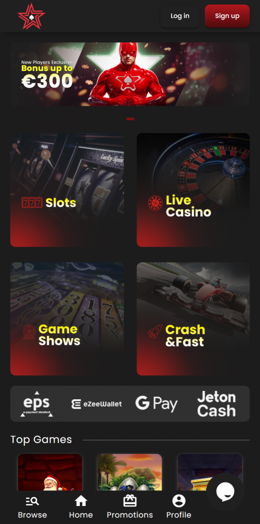 Casinostars Apps Screenshot
