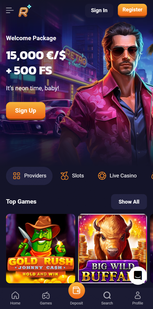 Retrobet Apps Screenshot